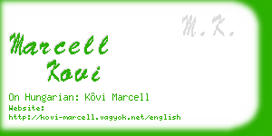 marcell kovi business card